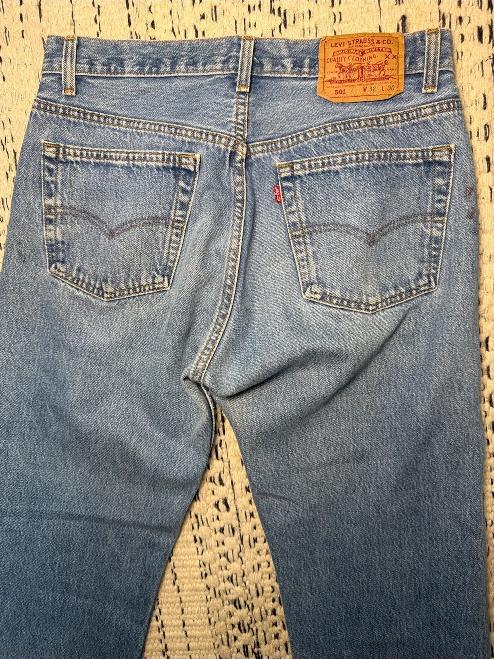 VTG Levis 501 Jeans Mens Blue Selvedge Made in USA size 32x30 perfect condition